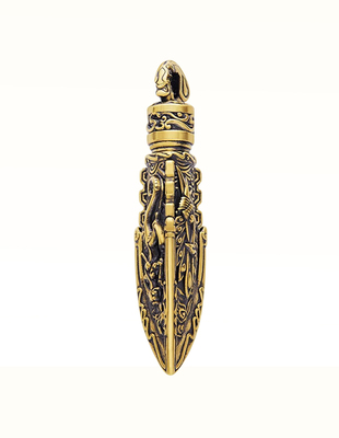 【复古黑金系列·金刚杵吊坠】